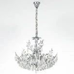 Подвесная люстра Citilux Ritz CL310081 (220V, хрусталь, подвески, на цепи, листья, ветки)
