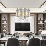 Подвесная люстра хрустальная на штанге Arte Milano Sorrento-4309 374309/5/350/380 CR (220V)