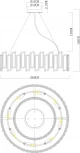 Подвесная люстра Romilda 3512/02 LM-8 Divinare (220V, хрусталь, на тросе, круглые)