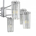 Потолочная люстра на штанге с хрустальными подвесками Lumion Favla 8348/8C хром/прозрачный, металл/хрусталь E14 8*40W 220V
