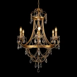 Подвесная люстра со стеклянными подвесками в форме подсвечника Loft It Foil 10430/6 (220V, на цепи, подсвечник, свеча)