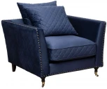 Кресло Garda Decor SORRENTO1-Colt034 (Золото/Темно-синий)