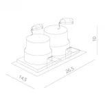 Встраиваемый точечный светильник Arte Lamp Privato A7018PL-2WH