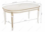 Стол Woodville Aviano молочный с патиной 438342