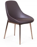Стул Oscar экокожа soft touch коричневый, декор розовое золото Top Concept 2001000000654
