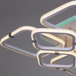 Потолочная люстра светодиодная на штанге с пультом Reluce 06321-3.3-4+4A WH+CR (RGB) (220V)