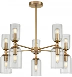 Потолочная люстра на штанге Lumion Kassia 6586/10 золото/прозрачный, металл/стекло E14 10*40W 220V