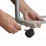 Вешалка напольная на колесах М 9 металлик с крючками от фабрики Mebelik