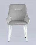 Стул Stool Group Диана велюр серый ножки белые УТ000031291