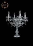 Интерьерная настольная лампа Art Classic 12.25 12.25.4.141-45.Cr.Sp (220V, хрусталь, подвески, подсвечник, свеча)