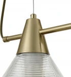 Подвесной светильник Lumion Corne 6596/4A латунь титаниум/прозрачный, металл/стекло E27 4*60W 220V (на проводе)