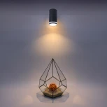 Точечный светильник накладной Wolta WSL-GU10/02BL под лампу GU10 Черный MODERNO