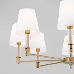 Потолочная люстра Wi-Fi на штанге Eurosvet Conso 60145/8 латунь (220V, управление смартфоном, голосовое управление, умный дом - Minimir Home, Алиса, Маруся, Салют)