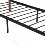 Кровать AT-915 красный дуб/черный (дерево гевея/металл)