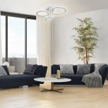 Потолочная люстра светодиодная с таймером Escada Venus 10297/3LED BL 73Вт, с ПДУ, металл/акрил, хром/прозрачный (220V, кольцо)