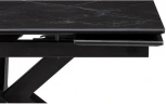 Керамический стол Woodville Бронхольм 140(200)х80х77 черный мрамор / черный 532397