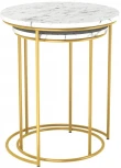 Столик журнальный SHT-CT7 мрамор каррара белый/золото от фабрики Mebelik