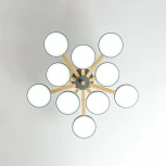 Потолочная люстра Wi-Fi на штанге Turna L10 Blue By ImperiumLoft Turna-B01 (LED, 220V, голосовое управление, умный дом - Алиса)