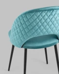 Стул велюр с ромбами сине-зеленый Stool Group УТ000025814