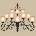 Подвесная большая люстра L'Arte Luce Bozen L12315.36 (220V, ковка, на цепи)