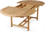 Стол овальный раздвижной Nairobi (Массив тика/Бежевый) ОГОГО Обстановочка! арт.889248