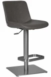 Стул барный DOBRIN ALDO (серый PU YP4, основание из нержавеющей стали)