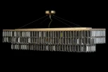 Подвесная большая люстра Arti Lampadari Milano E 1.5.120x30.107 G (220V, хрусталь, на тросе)