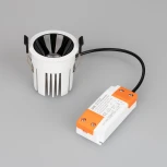 Светильник встраиваемый LED MS-ATLAS-BUILT-R66-15W Warm3000 (WH-BK, 35 deg, 230V) (Arlight, IP20 Металл) 035455