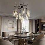 Потолочная люстра на штанге Odeon Light Fusilli 5439/13 черный/золото/металл/стекло E14 13*40W (220V)