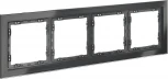 Рамка на 4 поста (графит, стекло) Voltum S70 VLS110407