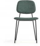 Обеденный стул La Forma (ex Julia Grup) Benilda (Зеленый/ Шпон,Металл,Дуб,Пена,Сталь,Фанера)