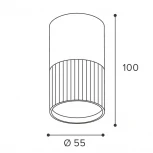 Точечный светильник накладной Wolta WSL-GU10/18BW под лампу GU10 Черный / белый DUO