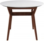 Стол R-Home Нарвик д.960 мрамор Бианко Темный орех