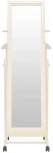 Вешалка костюмная с зеркалом на колесах В 24Н слоновая кость от фабрики Mebelik