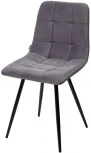 Стул UNO 25 СЕРЫЙ #27, велюр / ЧЕРНЫЙ