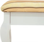 Банкетка Ретро с ящиком белый, ткань полоса бежевый от фабрики Mebelik