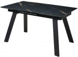 Стол Морис 140 ОБСИДИАН САТИНАТ, стекло/ черный
