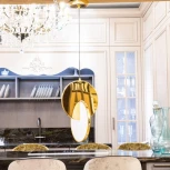 Подвесной светильник L'Arte Luce Eclisso L41001.92 Brushed champagne gold (LED, 220V, на проводе, круглые)