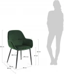Обеденный стул La Forma (ex Julia Grup) Konna (Зеленый/ Сталь,Пена,Металл)