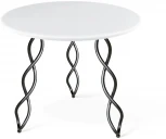 Стол SHT-TU17/80 МДФ черный муар/белый Sheffilton SHT-TU17 8005821201