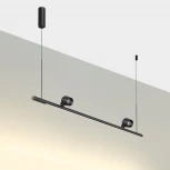 Светильник подвесной диммируемый (сенсер) Novotech Fermo 359309 черный OVER LED 14W+14W 4000K 220V (регулировка яркости, сенсорный выключатель, на тросе)
