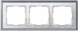 Рамка на 3 поста (хром/белый) W0031431 (a051330)