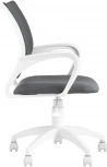 Кресло офисное Topchairs ST-BASIC-W серая ткань крестовина белый пластик УТ000036061