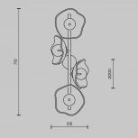 Бра Maytoni Miracle MOD207WL-04BS (220V, шарики)