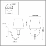 Бра Lumion Nobilena 3515/1W (220V)