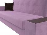 Диван-книжка Лига-020 стол справа (Сиреневый,Коричневый/Микровельвет) Лига Диванов арт.118510