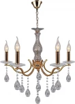Подвесная люстра Reluce 03813-0.4-05 GD+FGD (220V, подвески, на цепи, подсвечник, свеча)