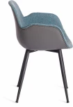 Обеденный стул Tetchair VALENTINO (Металл,Экокожа,Ткань/Серый)