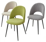 Стул РАМОУНЗ, цвет бежевый #V04, велюр/ черный каркас