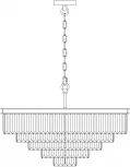 Подвесная люстра каскадная Maytoni Revero MOD085PL-12CH (220V, на цепи)